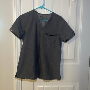 Figs Graphite Scrub Top - S